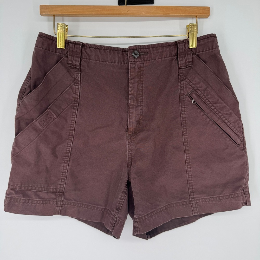 Royal Robbins Outdoor Goddess Shorts Womens 8 Brown Cotton Cargo Hiking Gorpcore